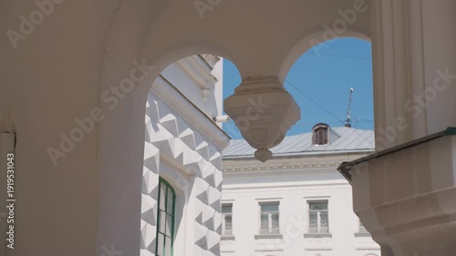 Old building in the city, building facade