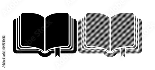 Wallpaper Mural Open books with black and gray covers, symbolizing knowledge and learning Torontodigital.ca