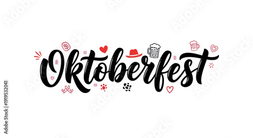 Oktoberfest celebration decorative text
