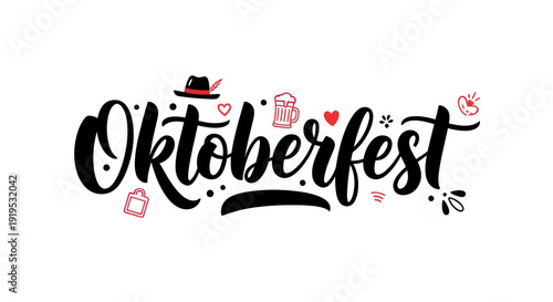 Oktoberfest celebration decorative typography