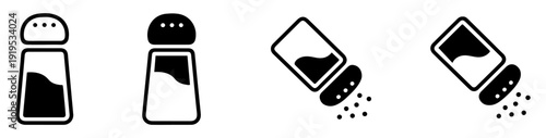 salt pepper shaker icon vector