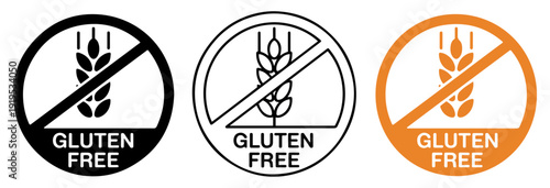 gluten free prohibition label icon
