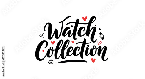 Watch collection typography design