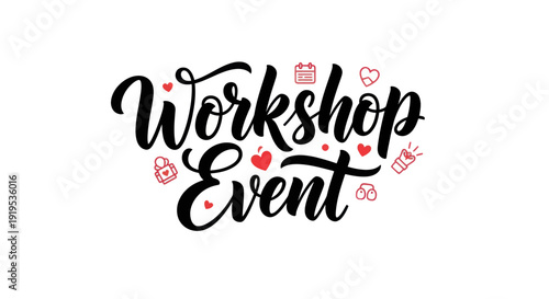 Workshop event typography design