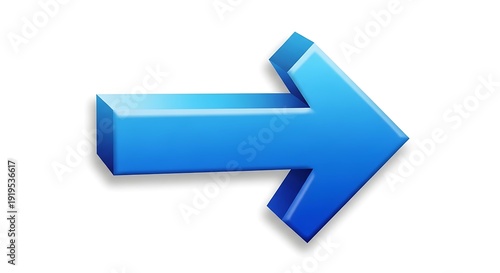 A large blue arrow pointing to the right