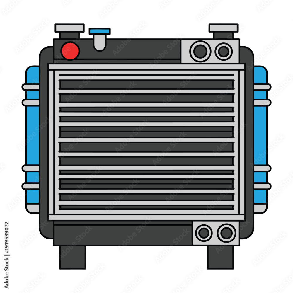 Fototapeta premium Intercooler component for high-performance vehicle engine cooling system