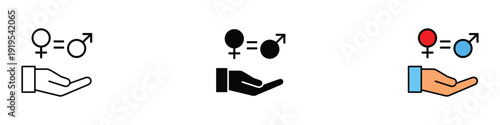 Gender equality icon vector. Social justice symbol for human rights and advocacy. Vector Illustration.
