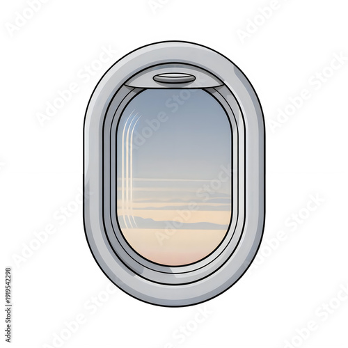 Serene view of soft clouds and sky seen through airplane window.