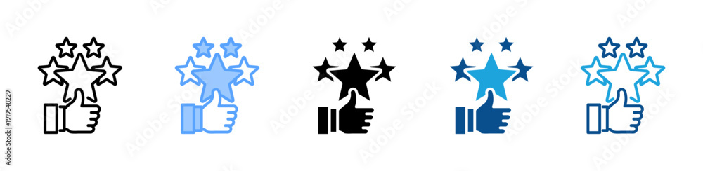 Fototapeta premium Rating icon set multiple style collection