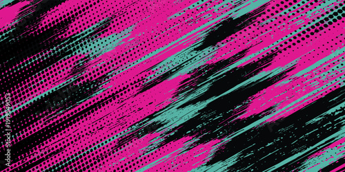 Car sticker wrap banner abstract sporty lines pink blue greenish grunge color combination brush storm thunder modern pattern racing.