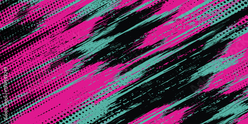 Car sticker wrap banner abstract sporty lines pink blue greenish grunge color combination brush storm thunder modern pattern racing.