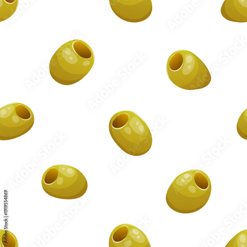 Seamless pattern of marinated olives