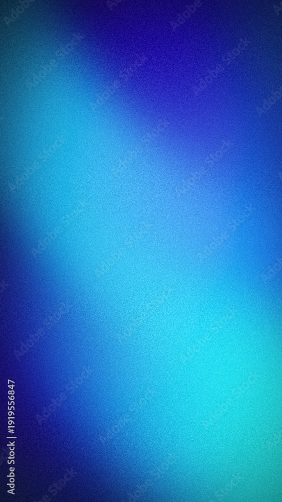 Fototapeta premium Abstract vertical background featuring a grainy texture with a deep blue, cyan, and purple gradient blend, perfect for modern digital wallpapers and banners