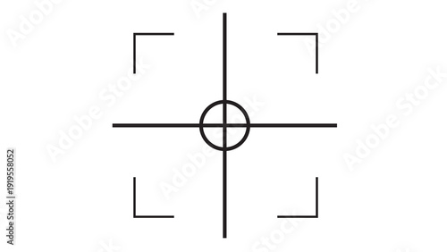 Crosshair target icon with a central circle, representing focus, precision, aiming, and a camera viewfinder.