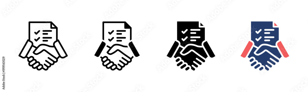 Obraz premium Accountability icon sheet multiple style collection