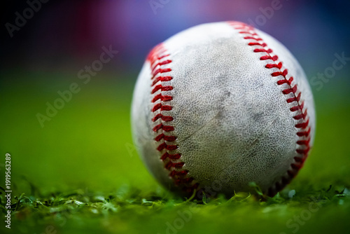 baseball on grass