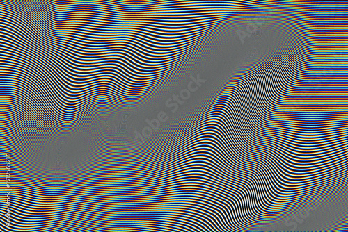 Abstract Black and White Static Wave Texture