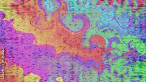 Psychedelic Pop Art Abstract Background with Vibrant Colorful Motion Animation