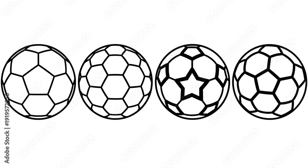 Obraz premium Different soccer balls