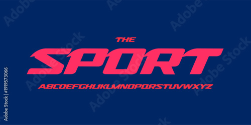 Sporty italic alphabet, wide bold font for powerful dynamic lettering, swift automotive logo, energetic daring headline, car racing branding. Vector typeset