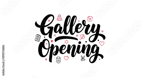 Gallery opening typography design