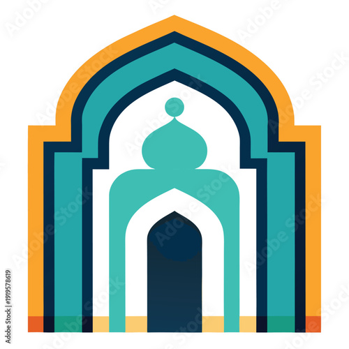 Islamic Mosque Arch Vector Icon