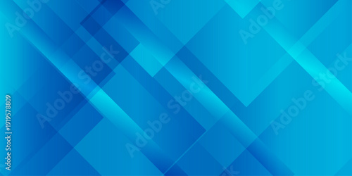 Abstract blue geometric background with layered transparent squares and diagonal light rays for corporate tech design