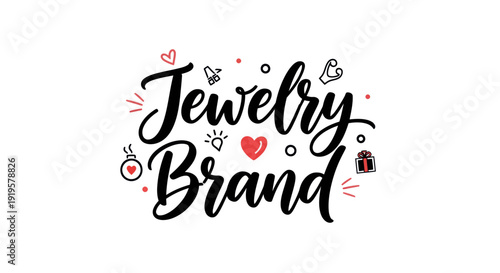Jewelry brand logo illustration