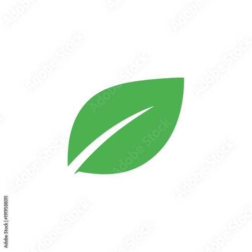 Faucet Handle Shaped Like Green Leaf Eco Icon