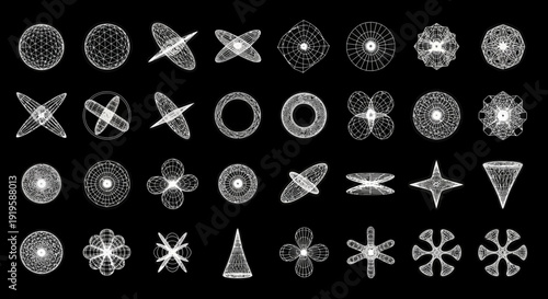 Minimalist geometric background with interlocking squares and triangles in cool blue and grey tones, conveying order and structure.