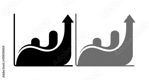 Abstract graphic showing upward trend and growth