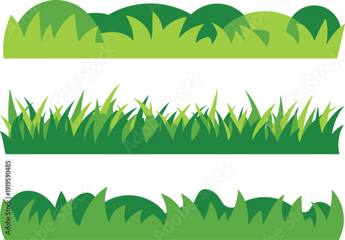 Wallpaper Mural Green Grass Lawn Border and Divider Set with Commercial Potential for Landscape Design, Gardening Services, and Spring-Themed Graphic Projects Torontodigital.ca