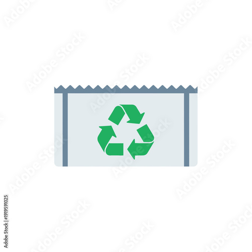 Plastic Wrap Dispenser with Recycling Symbol Icon