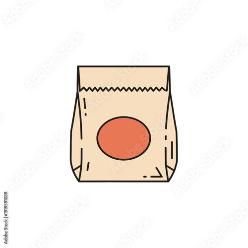 Waxed Paper Sandwich Bag Sustainable Food Wrap Icon