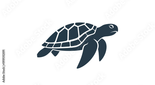Sea Turtle Silhouette Icon