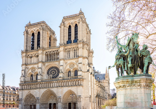 Notre-Dame de Paris Cathedral on Cite island, France