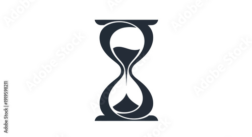 Quadro su tela Hourglass silhouette against white background
