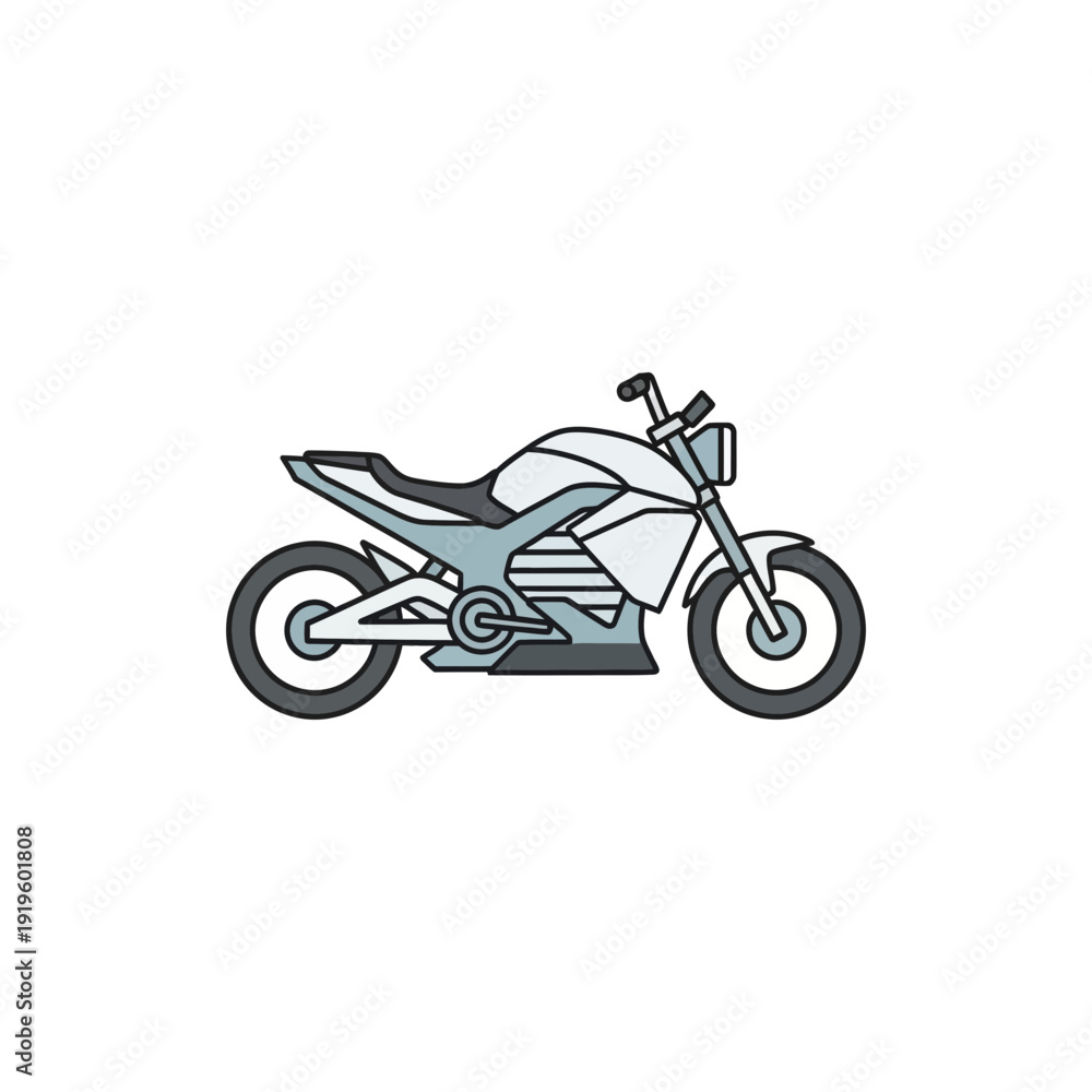 Obraz premium Electric Motorcycle Eco Friendly Transport Icon
