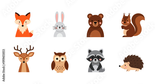 Cartoon forest animals illustration