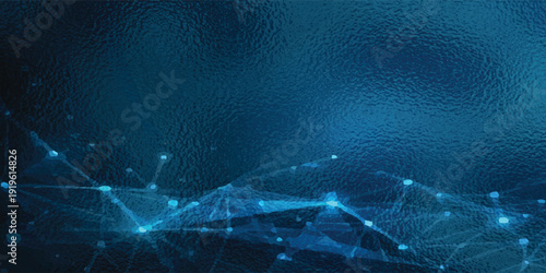 Abstract futuristic - Molecules technology with polygonal shapes on dark blue background. Illustration Vector design digital technology concept.