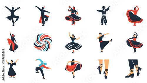 Diverse Group of Dancers Performing Traditional and Modern Dance Styles.