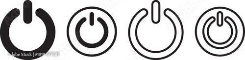 Power icon vector illustration. Power Switch sign and symbol