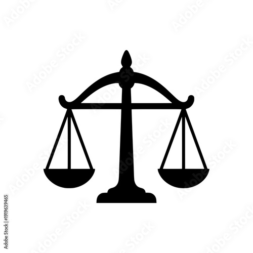 Curved Arch Justice Scale for Judicial Services Branding