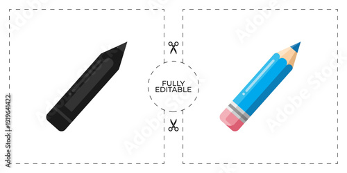 Pencil Shadow Matching Educational Game Vector