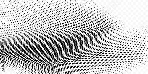 Abstract AI Particle Wave Background. Modern Trendy design in Vector Illustration