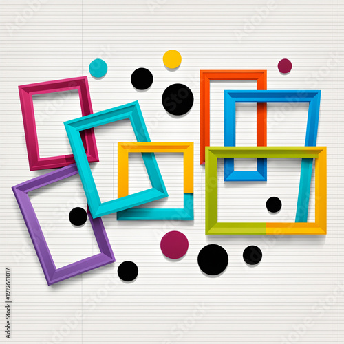 tilted vibrant colorful fra...