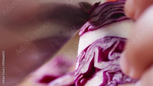 Wallpaper Mural Slow-motion video of radishes and onions being cut while making a salad in the kitchen. Torontodigital.ca