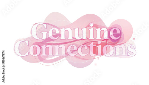 Genuine Connections pink abstract illustration