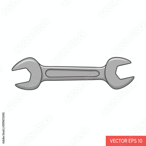 Gray Double Ended Spanner Tool