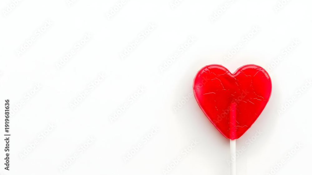 Fototapeta premium Valentine's day heart lollipop treats for love and romance